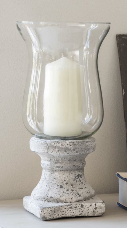 Glass Hurricane Lamp - Medium