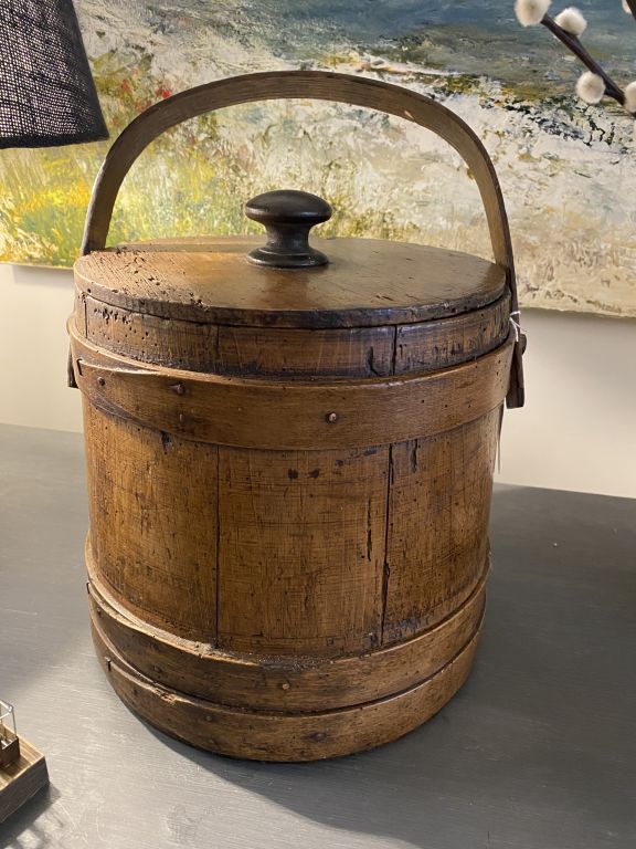 Antique Wooden French Flour Bin