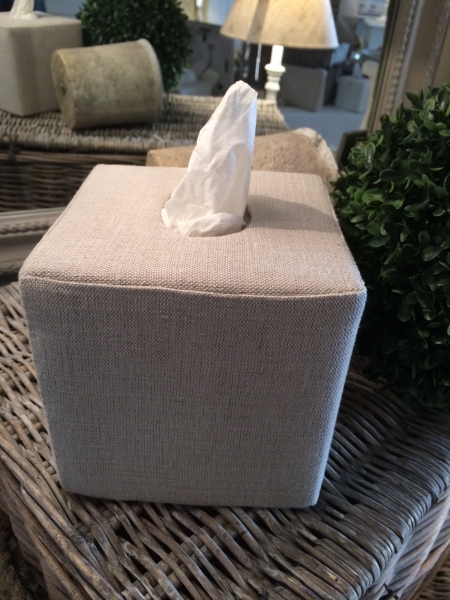 Linen Tissue Box Holder (cube)